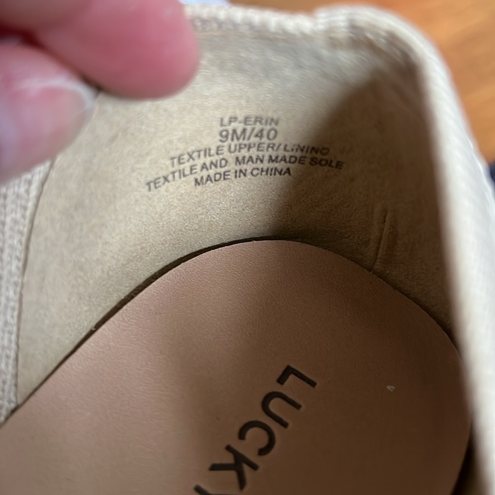 LUCKY BRAND Stretch Knit Nude Ballet Flat Sz 9M/40 - Picture 8 of 9